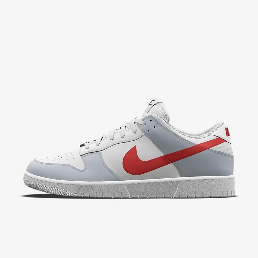 Giày Nike Dunk Low Unlocked By You Nữ Xám Đỏ